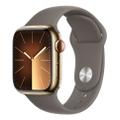 Apple WATCH Series 9 41mm GPS+Cellular Edelstahlgehäuse Gold Sportarmband Tonbraun S/M