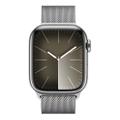 Apple WATCH Series 9 41mm GPS+Cellular Edelstahlgehäuse Silber Milanaisearmband Silber