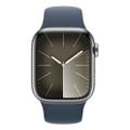 Apple WATCH Series 9 41mm GPS+Cellular Edelstahlgehäuse Silber Sportarmband Sturmblau M/L