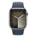 Apple WATCH Series 9 41mm GPS+Cellular Edelstahlgehäuse Silber Sportarmband Sturmblau S/M