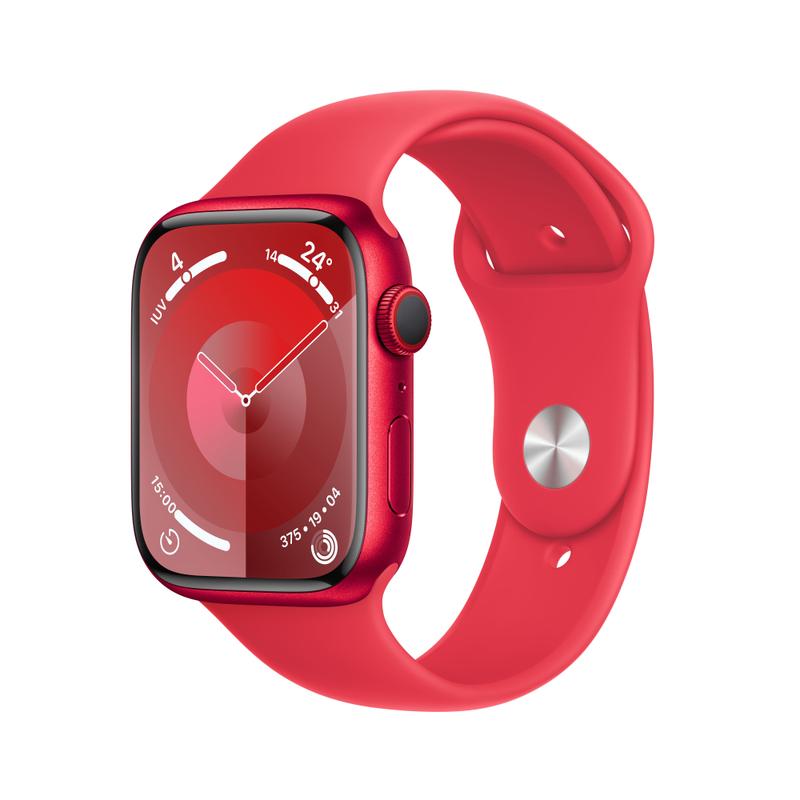 Apple WATCH Series 9 45mm GPS+Cellular Aluminiumgehäuse (PRODUCT)RED Sportarmband Rot M/L