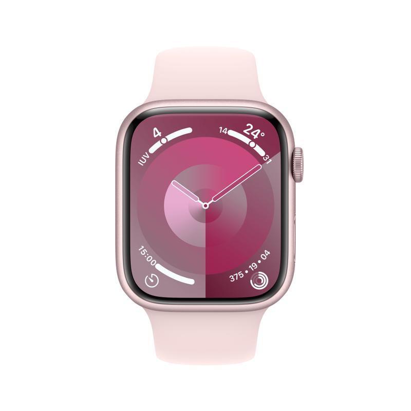 Apple WATCH Series 9 45mm GPS+Cellular Aluminiumgehäuse Rosé Sportarmband Hellrosa M/L