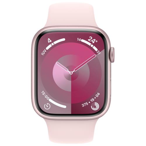 Apple Apple WATCH Series 9 45mm GPS+Cellular Aluminiumgehäuse Rosé Sportarmband Hellrosa S/M