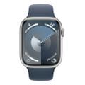 Apple Watch Series 9 45mm GPS+Cellular Aluminium Silber Sportarmband Sturmblau M/L