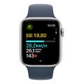 Apple WATCH SE (2023) 44mm GPS Aluminiumgehäuse Silber Sportarmband Sturmblau S/M