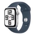 Apple WATCH SE (2023) 44mm GPS Aluminiumgehäuse Silber Sportarmband Sturmblau S/M
