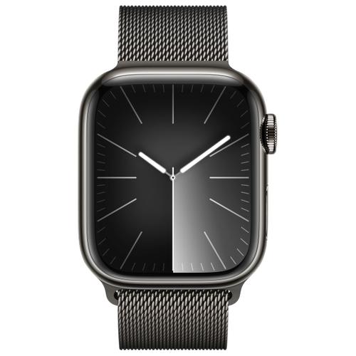 Apple Apple WATCH Series 9 41mm GPS+Cellular Edelstahlgehäuse Graphit Milanaisearmband Graphit