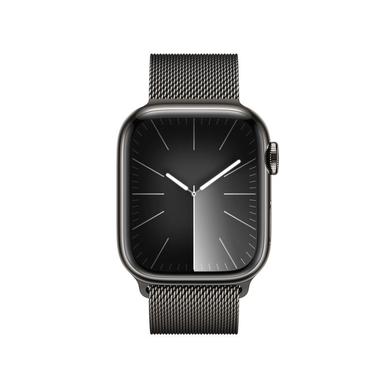 Apple WATCH Series 9 41mm GPS+Cellular Edelstahlgehäuse Graphit Milanaisearmband Graphit