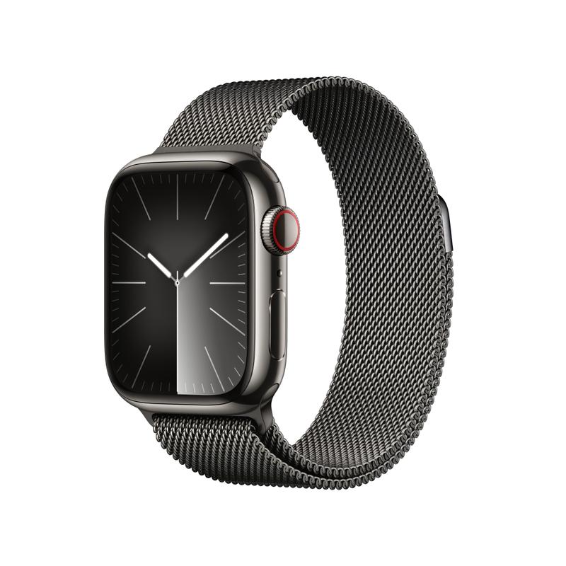 Apple WATCH Series 9 41mm GPS+Cellular Edelstahlgehäuse Graphit Milanaisearmband Graphit