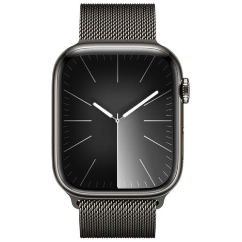 Apple Apple WATCH Series 9 45mm GPS+Cellular Edelstahlgehäuse Graphit Milanaisearmband  Graphit