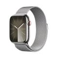 Apple WATCH Series 9 45mm GPS+Cellular Edelstahlgehäuse Silber Milanaisearmband  Silber