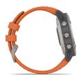 Garmin Fenix 6 Saphir Titan Grau mit orangenem Armband