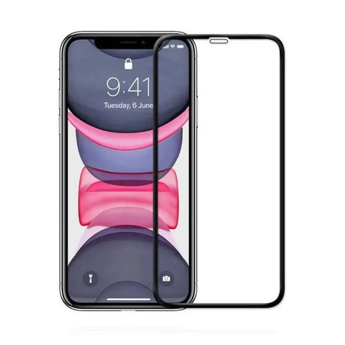 Universal Panzerglas Displayfolie für iPhone 11, XR Schwarz 