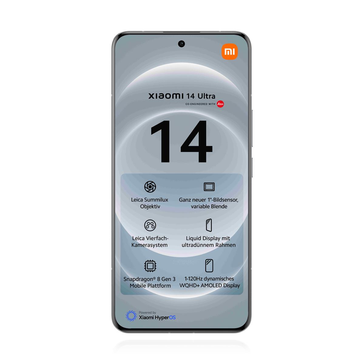 Xiaomi 14 Ultra 512GB ホワイト Xiaomi 14 Ultra 5G White 512GB + 16GB Dual-SIM Factory Unlocked