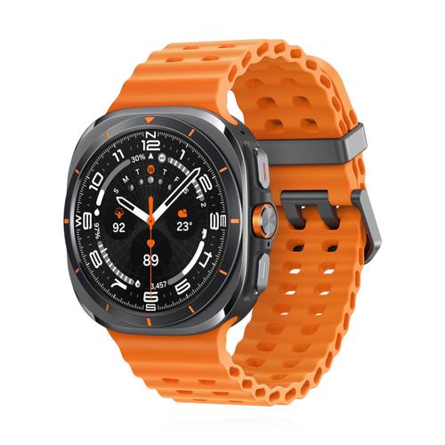 Samsung Galaxy Watch Ultra Titanium Gray Marine Band Orange