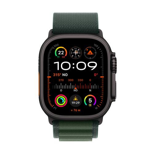 Apple Apple WATCH Ultra 2 49mm GPS+Cellular Titangehäuse Schwarz Alpine Loop Dunkelgrün M