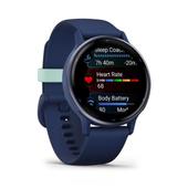 Garmin Vivoactive 5 Königsblau/Blau Metallic Silikonarmband