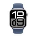 Apple Watch Series 10 42mm GPS+Cellular Aluminiumgehäuse Silber Sportarmband Denim S/M