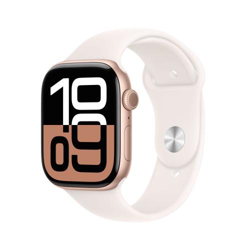 Apple Apple Watch Series 10 46mm GPS Aluminiumgehäuse Roségold Sportarmband Blassrosa S/M