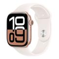 Apple Watch Series 10 46mm GPS Aluminiumgehäuse Roségold Sportarmband Blassrosa S/M