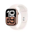 Apple Watch Series 10 46mm GPS Aluminiumgehäuse Roségold Sportarmband Blassrosa S/M