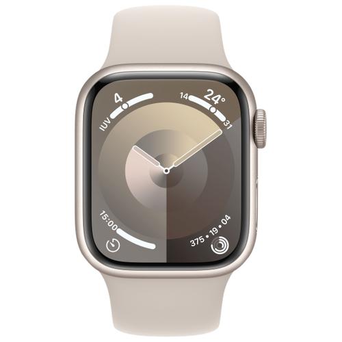 Apple Apple WATCH Series 9 45mm GPS+Cellular Aluminiumgehäuse Polarstern Sportarmband Polarstern M/L