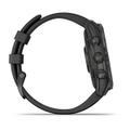 Garmin Fenix 7 Sapphire Solar Titan Schwarz Silikonarmband Schwarz