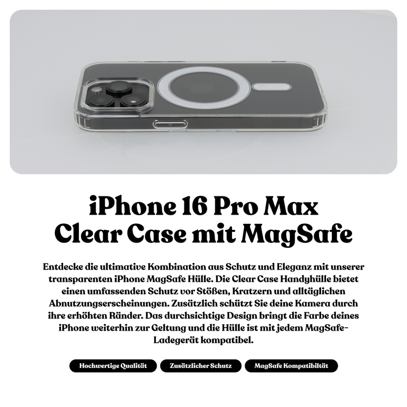 Universal Clear Case mit MagSafe | iPhone 16 Pro Max