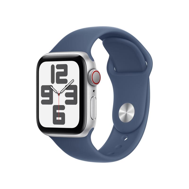 Apple WATCH SE (2022) 40mm GPS+Cellular Aluminiumgehäuse Silber Sportarmband Denim S/M