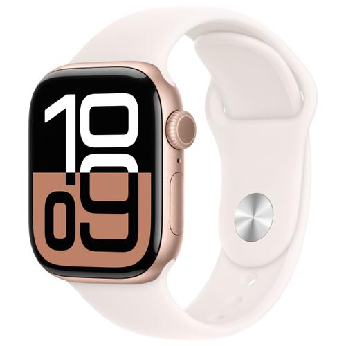 Apple Apple Watch Series 10 42mm GPS Aluminiumgehäuse Roségold Sportarmband Blassrosa S/M