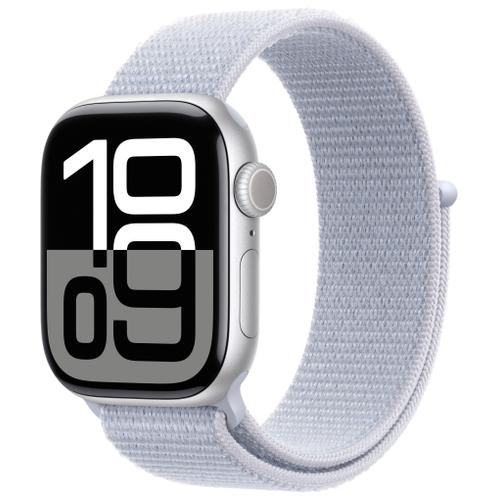 Apple Apple Watch Series 10 42mm GPS Aluminiumgehäuse Silber Sport Loop Blaue Wolke