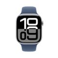 Apple Watch Series 10 42mm GPS Aluminiumgehäuse Silber Sportarmband Denim M/L