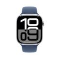 Apple Watch Series 10 42mm GPS Aluminiumgehäuse Silber Sportarmband Denim S/M