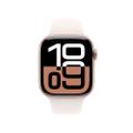 Apple Watch Series 10 42mm GPS+Cellular Aluminiumgehäuse Roségold Sportarmband Blassrosa S/M