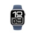 Apple Watch Series 10 42mm GPS+Cellular Aluminiumgehäuse Silber Sportarmband Denim M/L