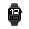 Apple Watch Series 10 46mm GPS Aluminiumgehäuse Diamantschwarz Sportarmband Schwarz S/M