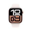 Apple Watch Series 10 46mm GPS Aluminiumgehäuse Roségold Sportarmband Blassrosa M/L