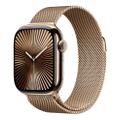Apple Watch Series 10 42mm GPS+Cellular Titangehäuse Gold Milanaisearmband Gold