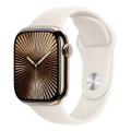 Apple Watch Series 10 42mm GPS+Cellular Titangehäuse Gold Sportarmband Polarstern S/M