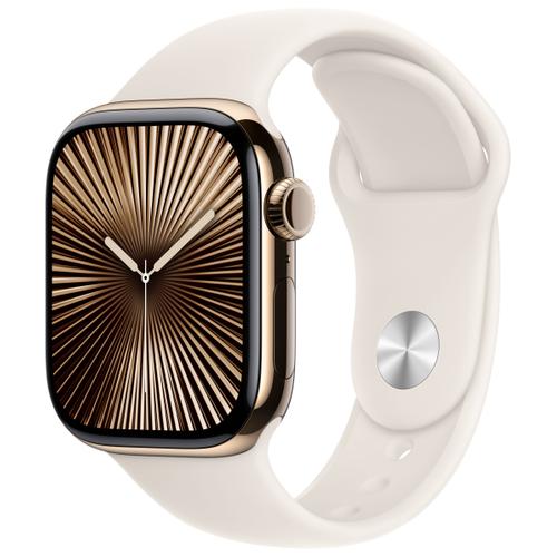 Apple Apple Watch Series 10 42mm GPS+Cellular Titangehäuse Gold Sportarmband Polarstern S/M