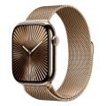 Apple Watch Series 10 46mm GPS+Cellular Titangehäuse Gold Milanaisearmband Gold S/M