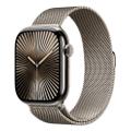 Apple Watch Series 10 46mm GPS+Cellular Titangehäuse Natur Milanaisearmband Natur M/L