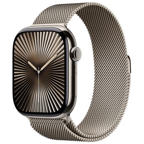 Apple Apple Watch Series 10 46mm GPS+Cellular Titangehäuse Natur Milanaisearmband Natur M/L