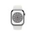 WATCH Series 8 41mm GPS+Cellular Edelstahl Silber Sportarmband Weiß