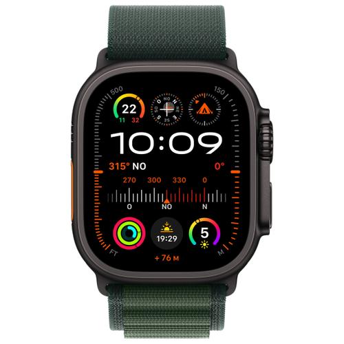Apple Apple WATCH Ultra 2 49mm GPS+Cellular Titangehäuse Schwarz Alpine Loop Dunkelgrün L