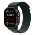 Apple WATCH Ultra 2 49mm GPS+Cellular Titangehäuse Schwarz Alpine Loop Dunkelgrün L
