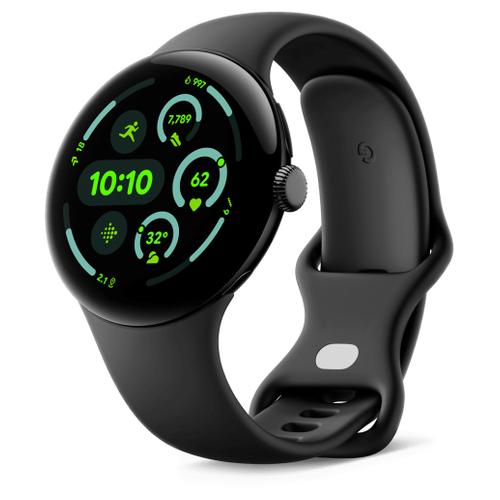 Google Google Pixel Watch 3 45mm Bluetooth Matte Black Sportarmband Obsidian