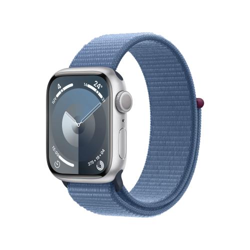 Apple Apple WATCH Series 9 41mm GPS Aluminiumgehäuse Silber Sport Loop  Winterblau