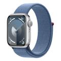 Apple WATCH Series 9 41mm GPS Aluminiumgehäuse Silber Sport Loop  Winterblau