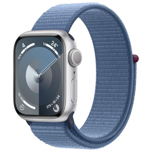 Apple Apple WATCH Series 9 41mm GPS Aluminiumgehäuse Silber Sport Loop  Winterblau